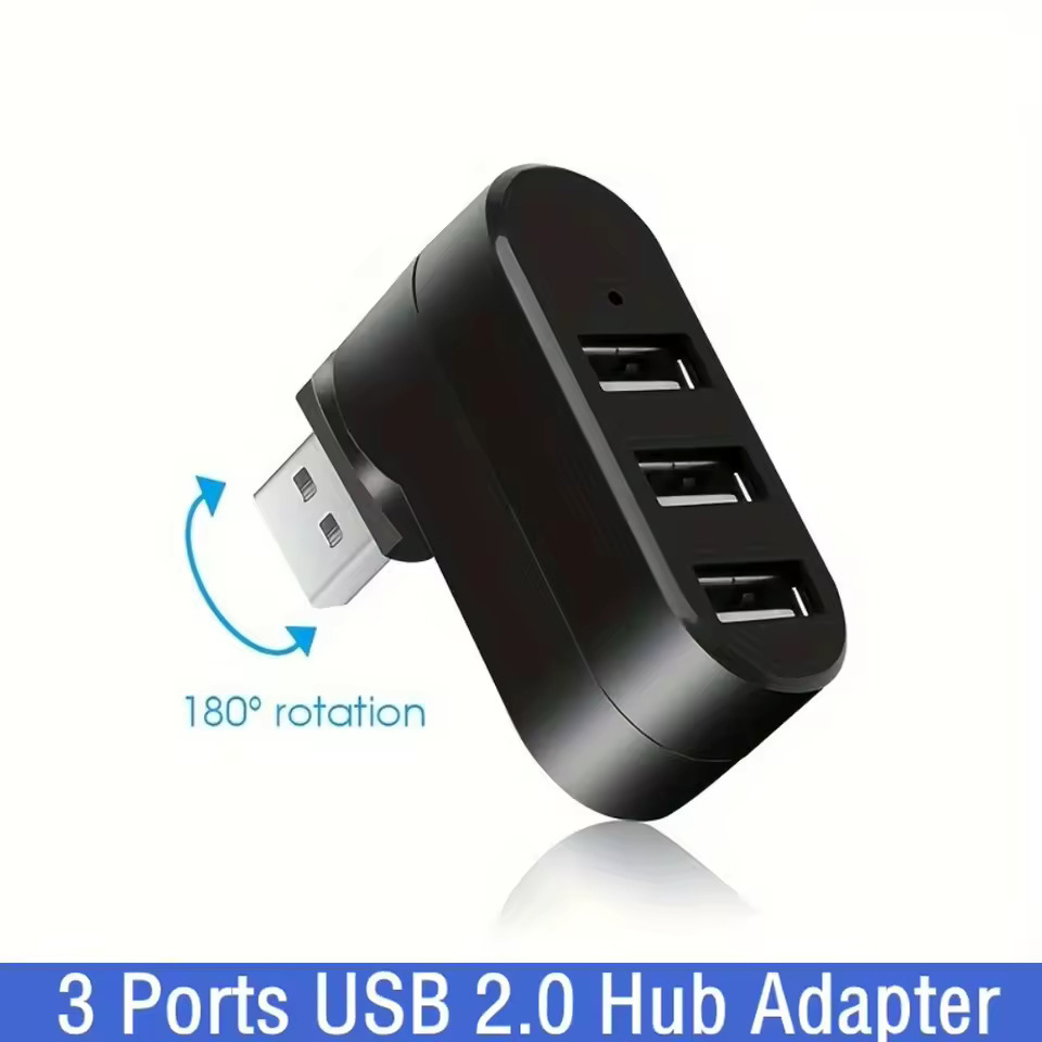 Mac Laptop Accessories - USB 2.0 Hub 3 Ports 180°