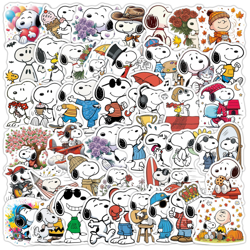 Laptop Accessories Kids - 50pcs Kawaii Cartoon Snoopy Stickers Decorative