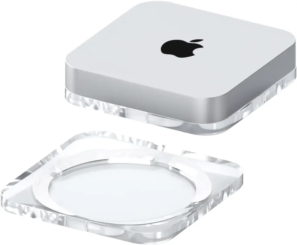 Laptop Accessories Holder - Desktop Stand for Mac Mini/Mac Studio,Transparent