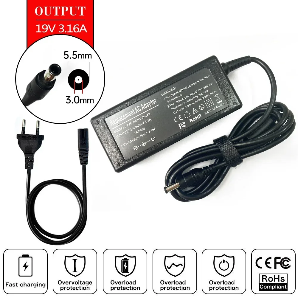 19V 3.15A/3.16A 60W Laptop Ac  - Laptop Accessories Shop recension och pris