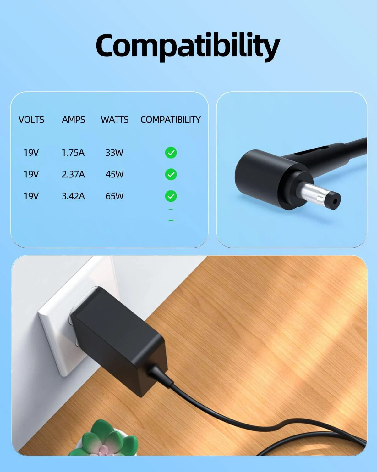 65W 19V 3.42A Laptop Ac Adapte - Laptop Accessories Shop recension och pris