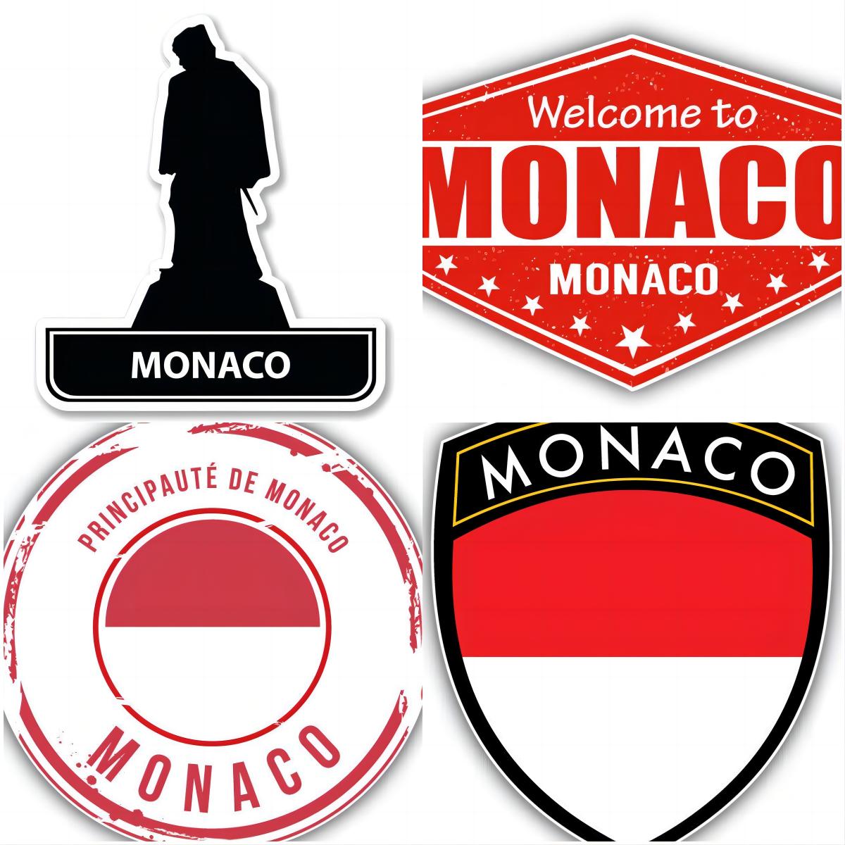 Monaco Flag Vinyl Decal Laptop - Laptop Accessories Kids recension och pris