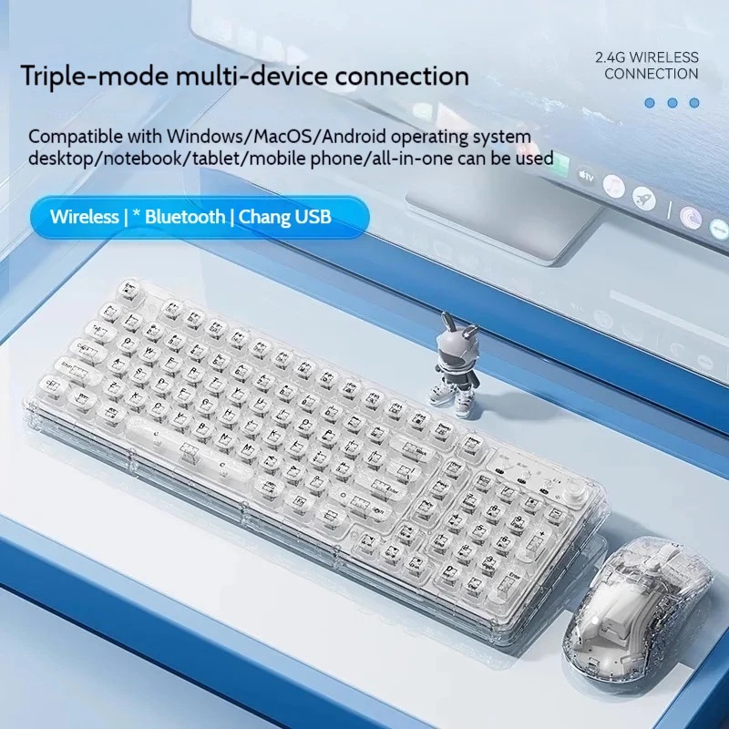 Transparent Ice Crystal Wirele - Laptop Accessories Combo recension och pris