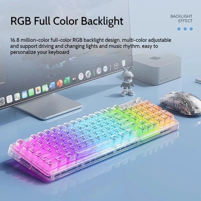 Transparent Ice Crystal Wirele - Laptop Accessories Combo recension och pris
