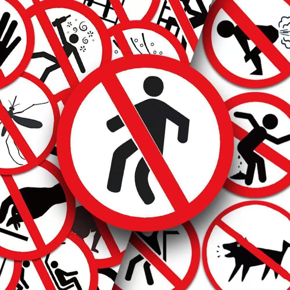 Funny Prohibition Symbols Stic - Laptop Electronics Accessories recension och pris