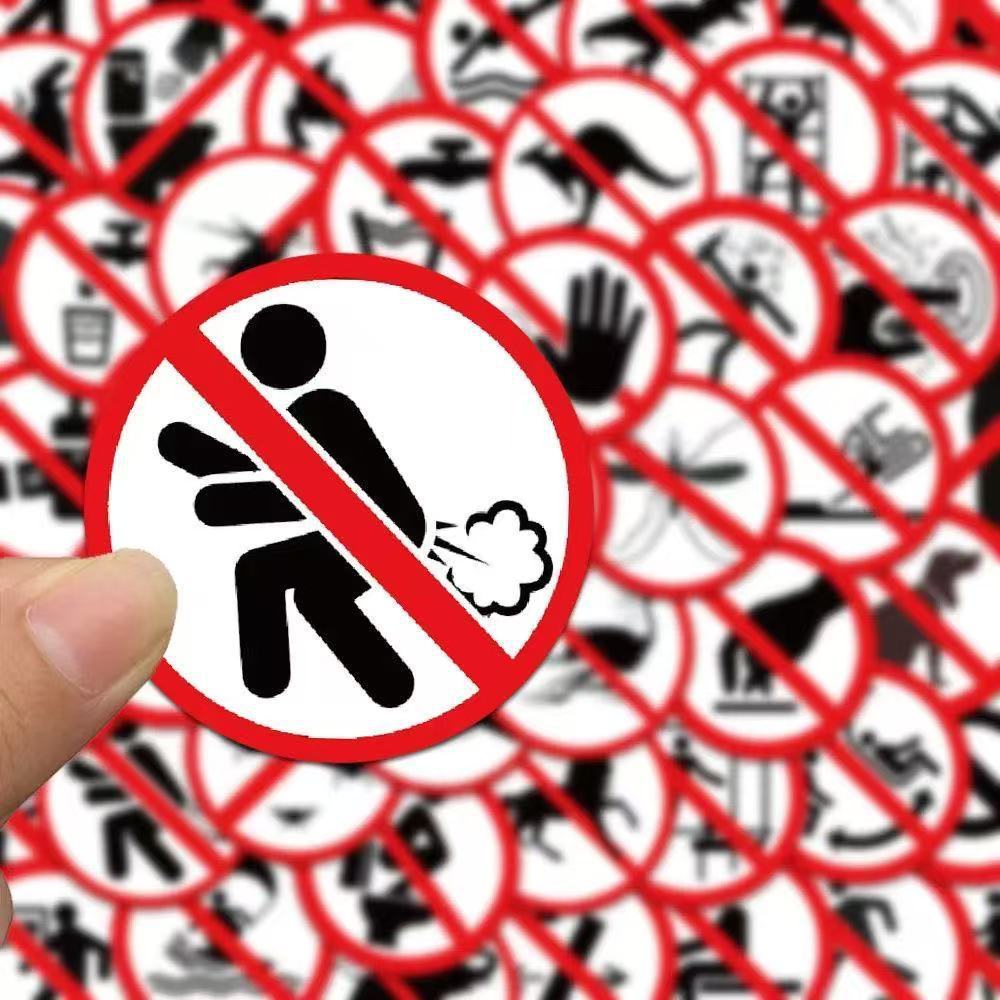 Funny Prohibition Symbols Stic - Laptop Electronics Accessories recension och pris