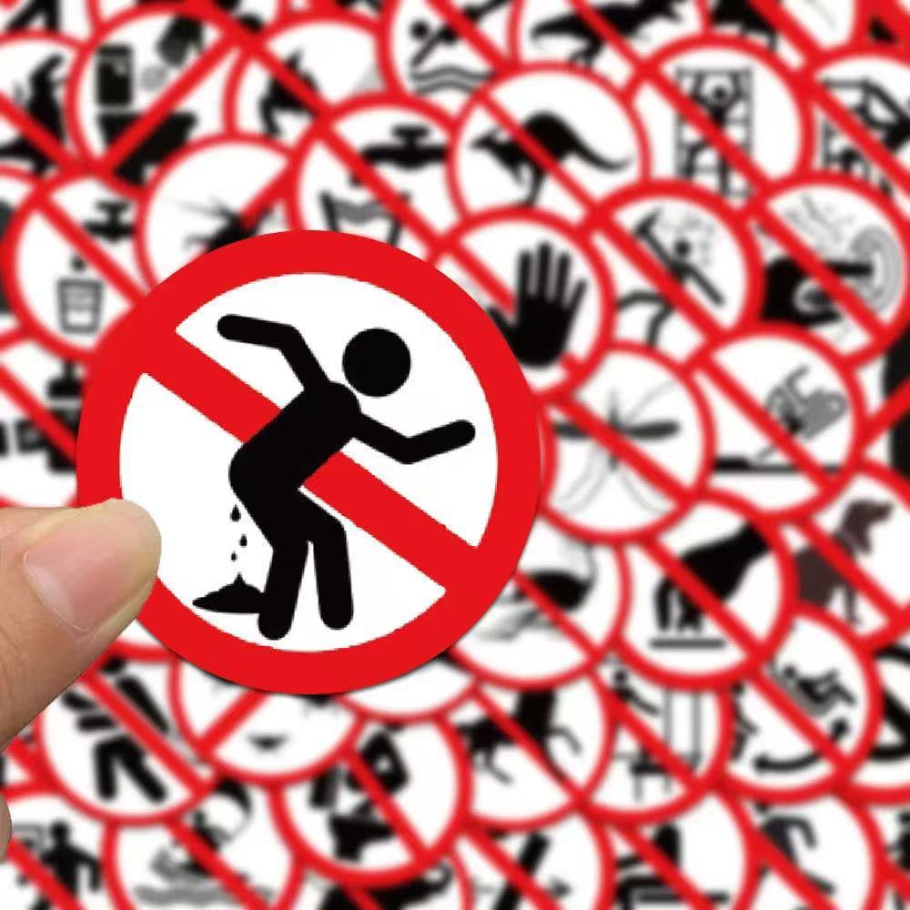 Funny Prohibition Symbols Stic - Laptop Electronics Accessories recension och pris