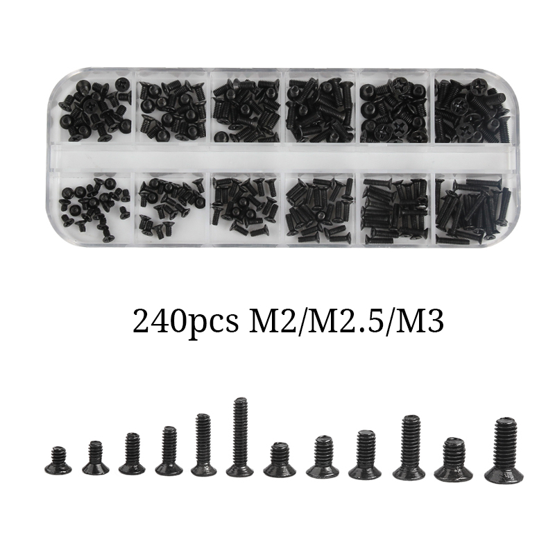 240pcs M2 M2.5 M3 Screw Set KM - Laptop Electronics Accessories recension och pris