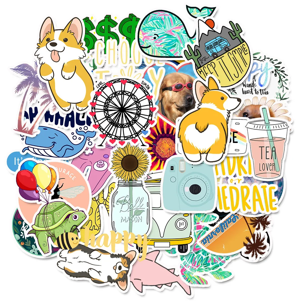 50PCS/Pack Cute Cartoon VSCO G - Laptop Accessories Kids recension och pris