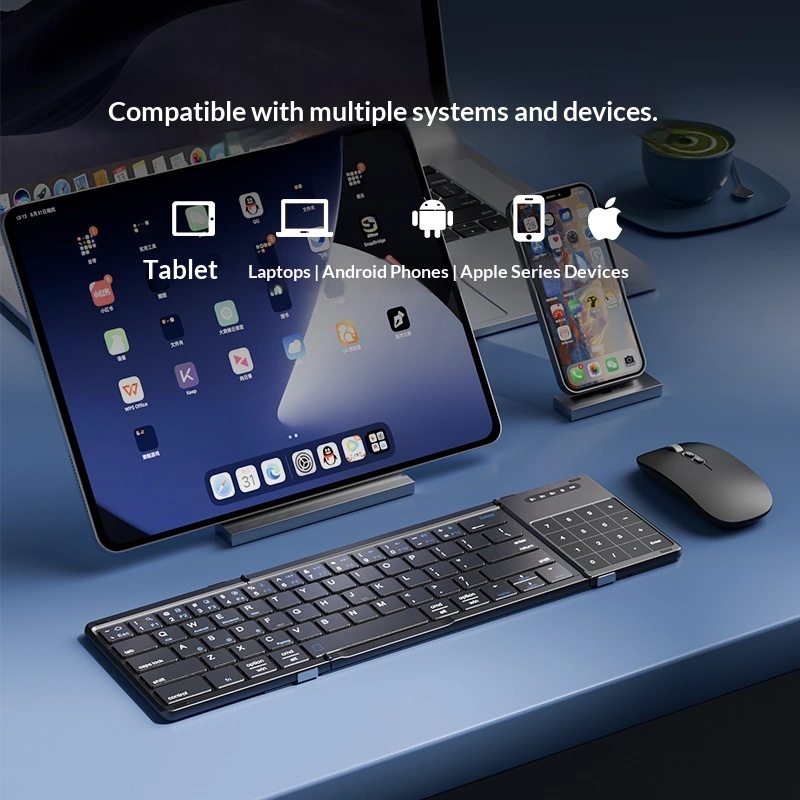 Mengzu Tri Fold Wireless Bluet - Laptop Accessories Holder recension och pris